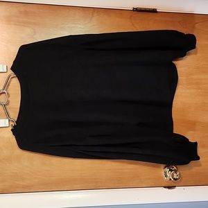 Oversized sleeve black sweater